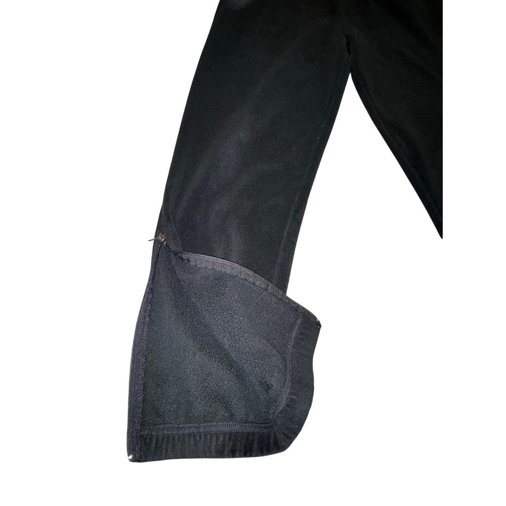 Polo Sport Ralph Lauren Fleece Pants Mens Black Polartec Ankle Zip 90s Small - Picture 9 of 9